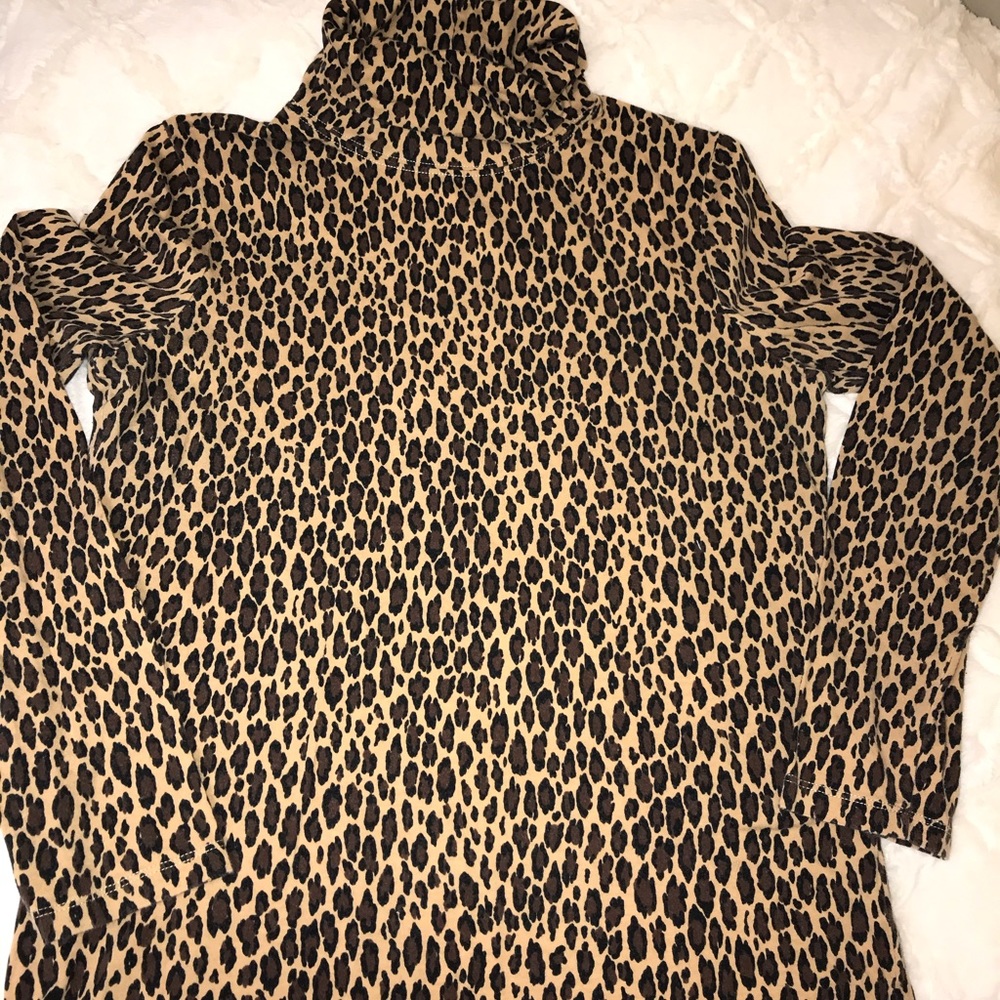 Cheetah print turtleneck